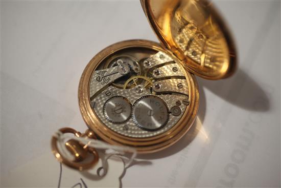 A Rolex gold plated keyless lever pocket watch,